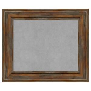 Alexandria Rustic Brown 26 in. x 22 in. Framed Magnetic Board