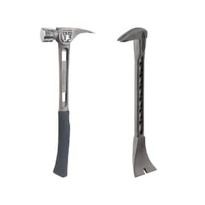 15 oz. TiBone 3 Smooth Face with Curved Handle Hammer and Titanium Trim and Nail Puller