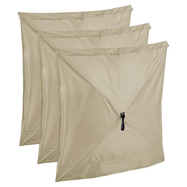 Screen Hub Tan Fabric Wind and Sun Panels Accessory Only (3-Pack)