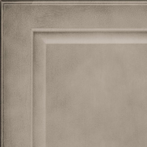 KraftMaid Fox Hill 7 5/16 in. W x 3/4 in. D x 7 5/16 in. H Quarter Cabinet Door Sample in Translucent Monument Grey