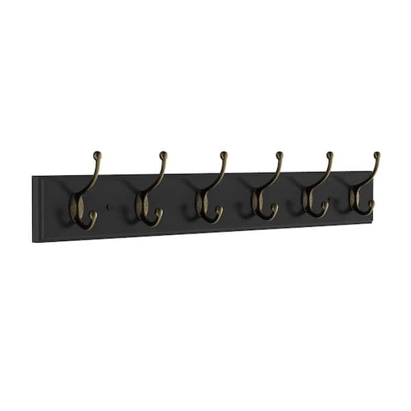 Reviews for Lavish Home 27 in. L Black Rail-Mounted Wall Hook