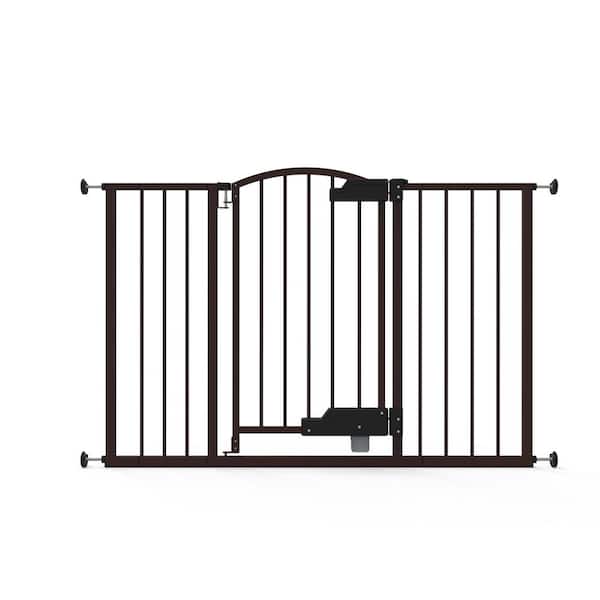 Thruway 52W Series Hands-Free GlideOpen Pressure/Hardware Mounted Pet and Baby Gate, 24"-52" Wide, 33" Tall - Espresso