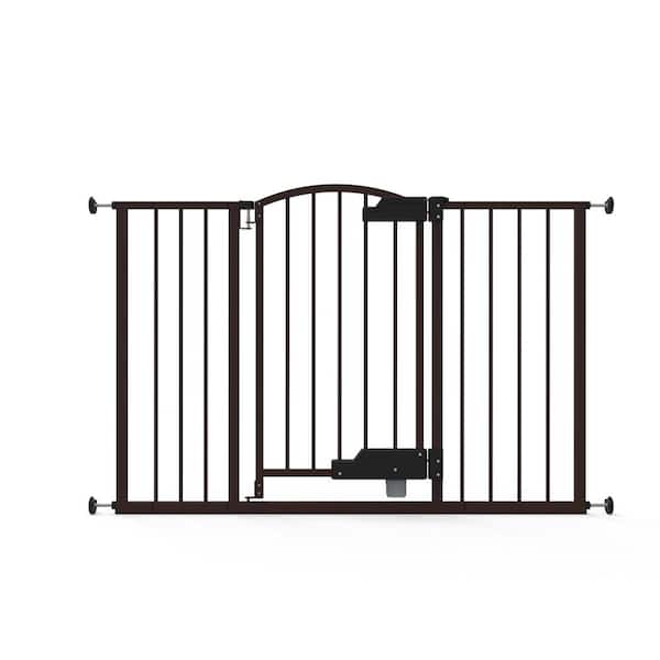 Thruway 52W Series Hands-Free GlideOpen™ Pressure/Hardware Mounted Pet and Baby Gate, 24"-52" Wide, 33" Tall - Espresso