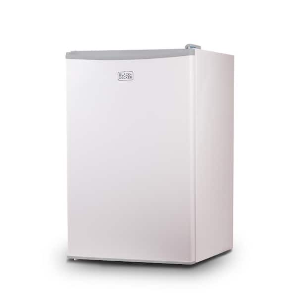 BLACK+DECKER 4.3 cu. ft. Mini Refrigerator With Freezer in White BCRK43W -  The Home Depot