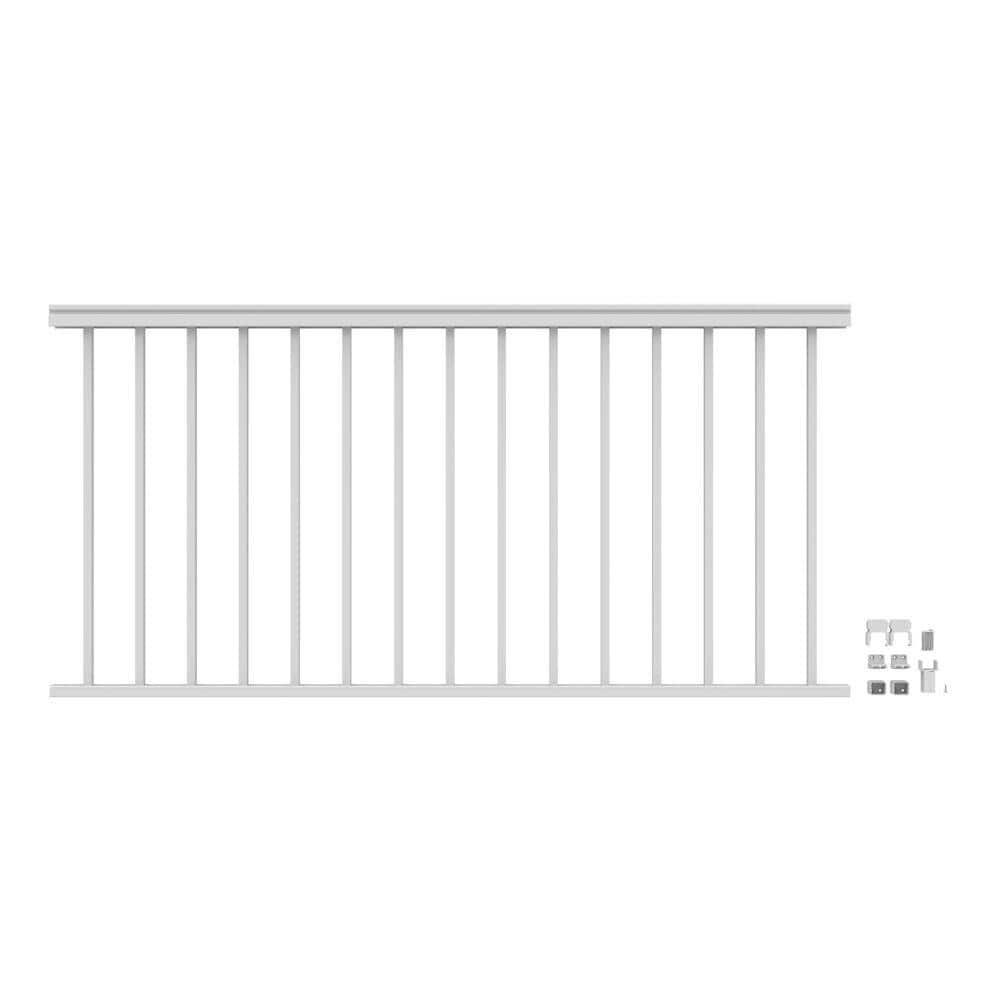 Barrette Outdoor Living VersaRail Classic 6 ft. x 36 in. White Aluminum ...