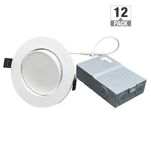 Altair 4 in. Gimbal Canless Downlight Integrated Recessed Light Trim 650 Lumens 8-Watt 120 Volt Adjustable CCT (12-Pack)