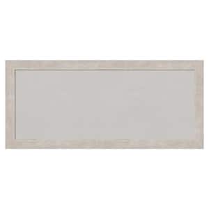 Marred Silver Wood Framed Grey Corkboard 33 in. x 15 in. Bulletin Board Memo Board