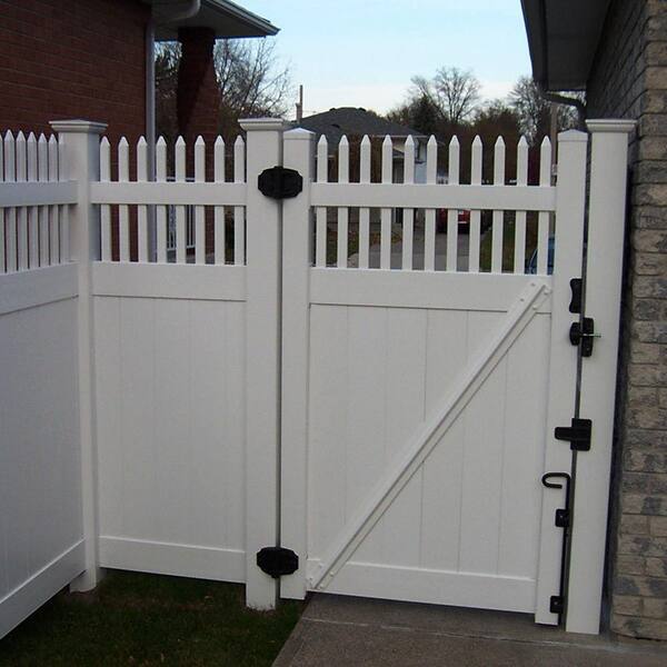 Weatherables 5 in. x 5 in. x 9 ft. Vinyl Fence Gate Blank Post