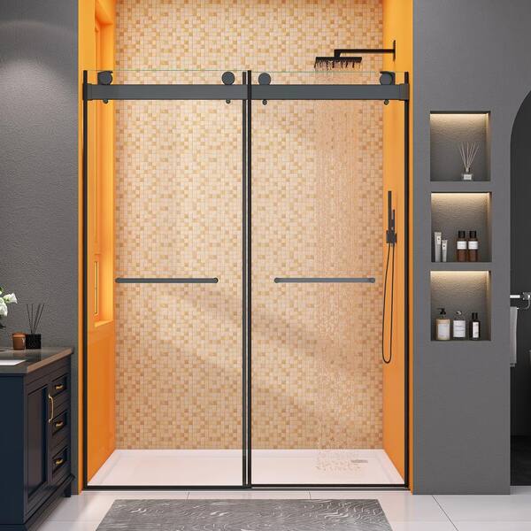 Zeafive 60 in.W x 79 in.H Glass Shower Door Frameless Alcove