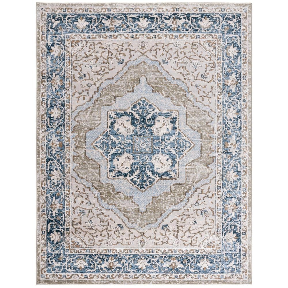 Rosewood 8 ft. x 10 ft. Ivory/Green Ornate Border Medallion Area Rug price history on PriceWatchPro