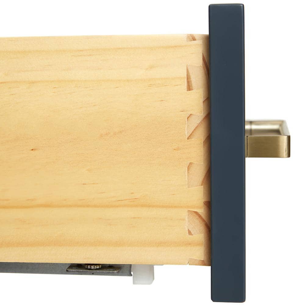Midnight Blue 36" Freestanding Solid Wood Vanity Cabinet