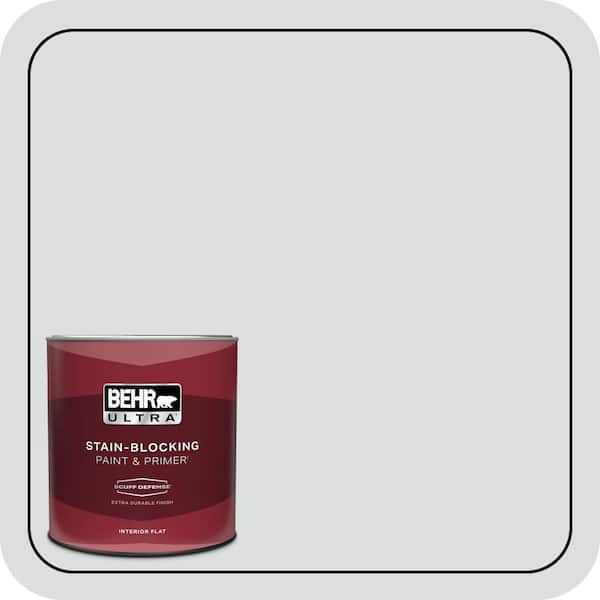 BEHR ULTRA 1 qt. #BL-W11 Tinsmith Extra Durable Flat Interior Paint & Primer