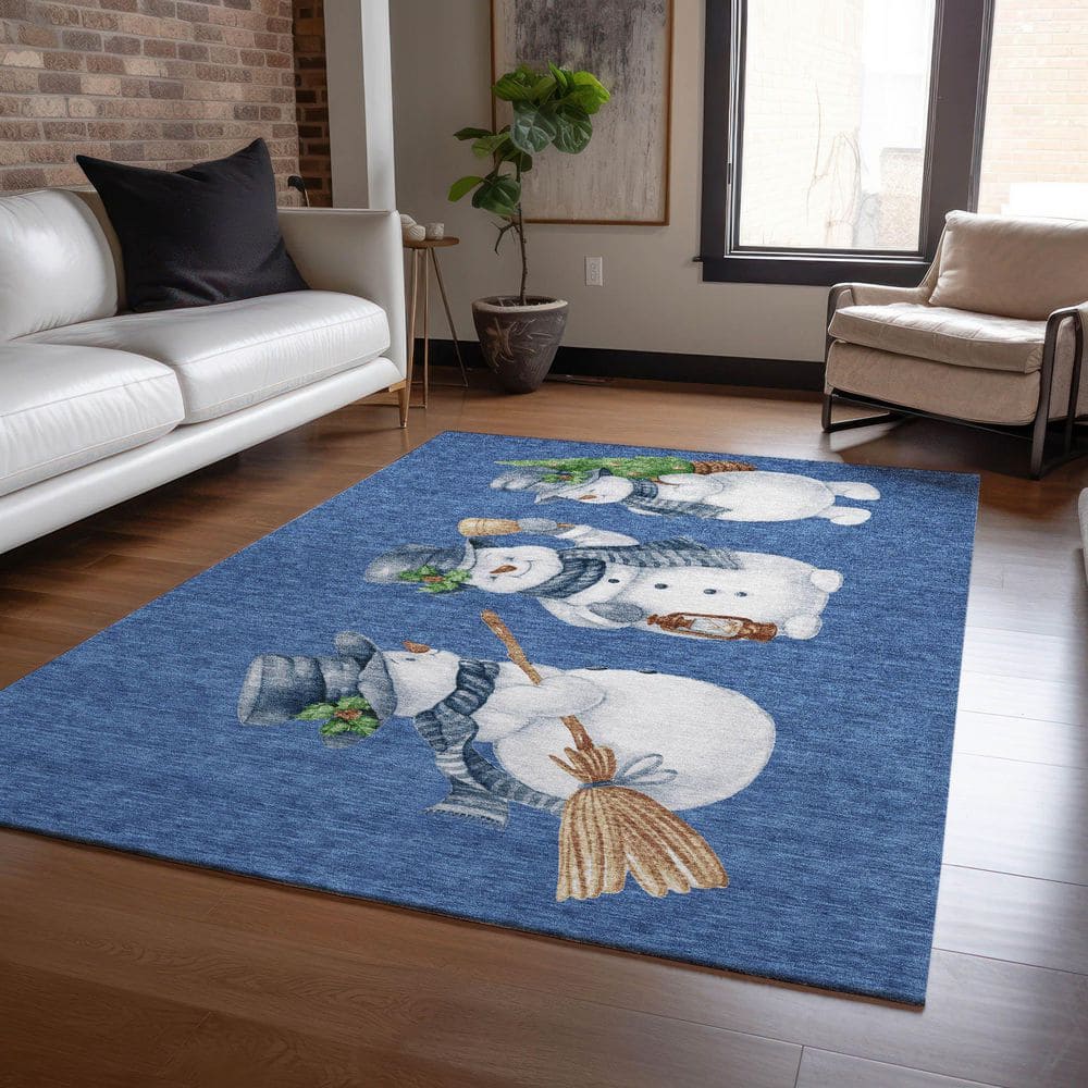 Chantille Machine Washable Indoor/Outdoor Abstract ACN1826 Navy 3 ft. x 4 ft. Area Rug price history on PriceWatchPro