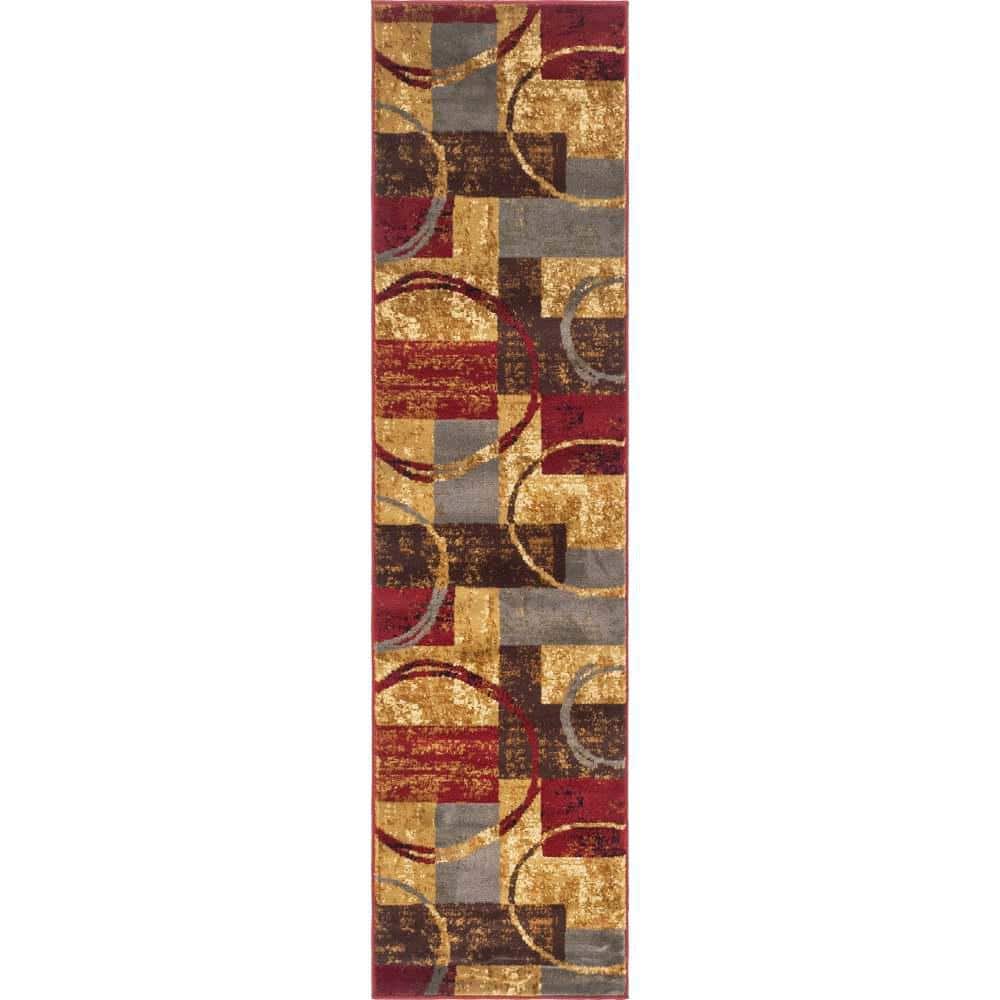 Unique Loom Barista Kouillou Multi 2' 0 x 8' 0 Area Rug 3147753 The