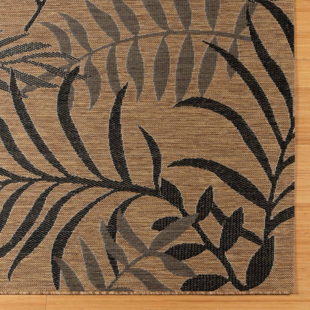 Chestnut Black 8x10 Reversible Synthetic Flat Woven Area Rug
