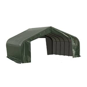 22 ft. W x 20 ft. D x 12 ft. H Steel and Polyethylene Garage without Floor in Green with Corrosion-Resistant Frame