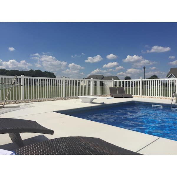 Weatherables 48 in. H x 212 ft. L Atlantis White Vinyl Complete Vinyl Pool Fence Project Pack