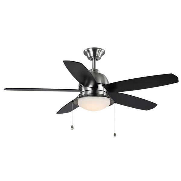 Home Decorators Collection Ackerly 52 in. Indoor/Outdoor Integrated LED Brushed Nickel Ceiling Fan with Light Kit and 5 Reversible Blades