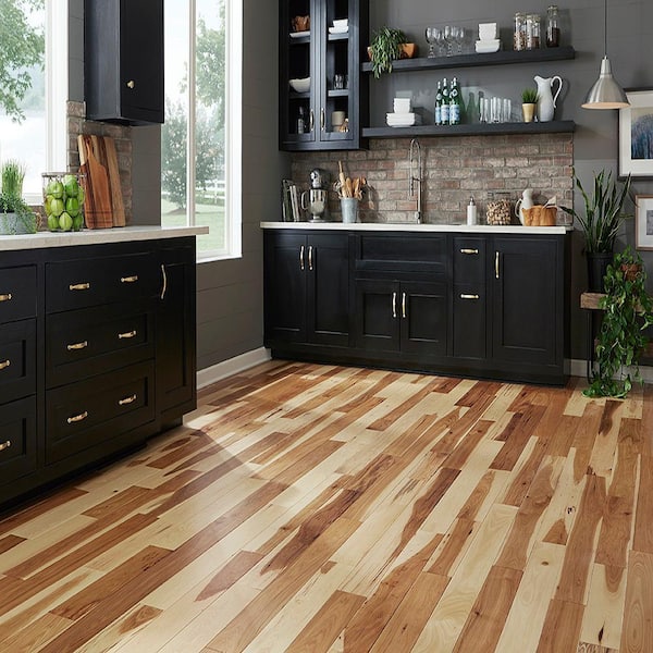 Blue Ridge Hardwood Flooring Natural Low Gloss Hickory 3/4 in. T x 3 in. W Smooth Solid Hardwood Flooring (24 sq.ft./case)