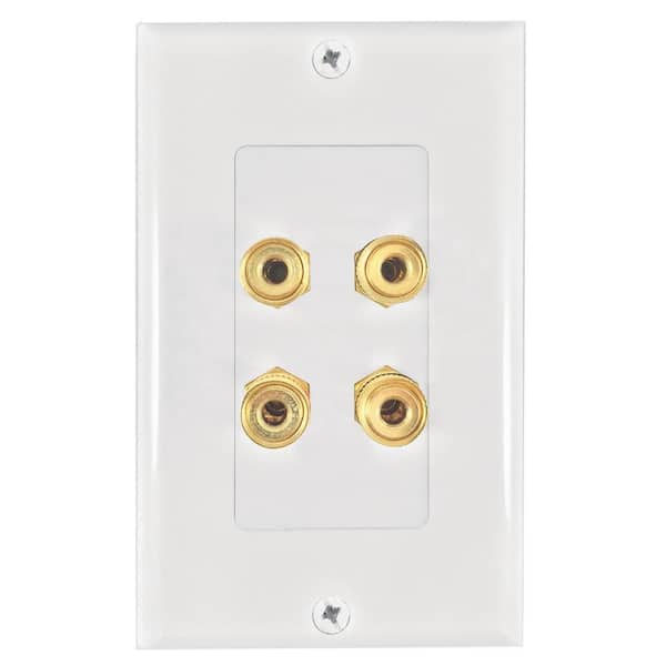 Zenith White 1-Gang Audio Wall Plate (1-Pack)