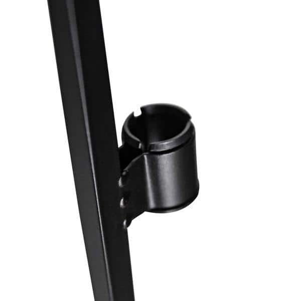 NUVO IRON Quick Fence Series 24in. W x 34 in. H Black Steel Coral Fence Double Gate Latch Included