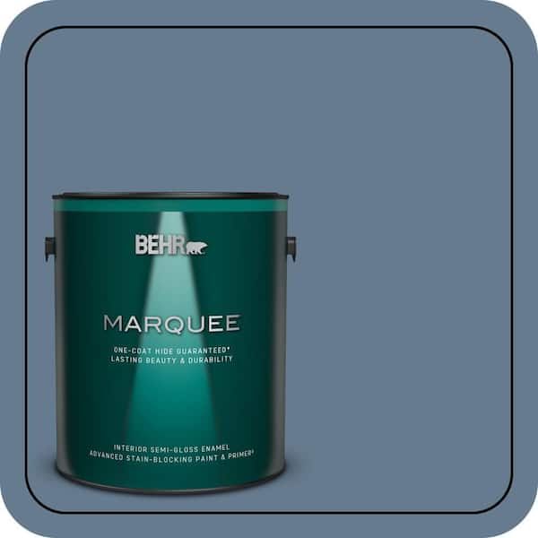 BEHR MARQUEE 1 gal. #S510-5 Skinny Jeans One-Coat Hide Semi-Gloss Enamel Interior Paint & Primer