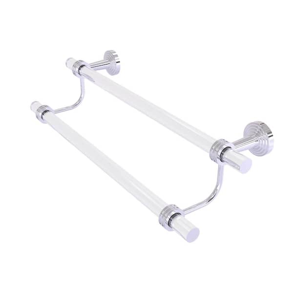 Allied Brass Pacific Beach Collection 18 in. Double Towel Bar with Dotted Accents in Polished Chrome
