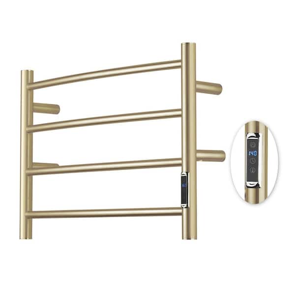 Wall Mounted Towel Warmer Racks with Timer and Temperature Control, 4 Bar Stainless Steel Towel Heater for Bathroom