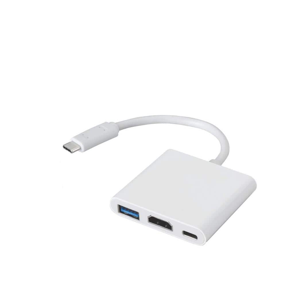Micro Connectors, Inc USB-C to HDMI/USB A 3.0/USB-C Multiport Adapter The Home Depot