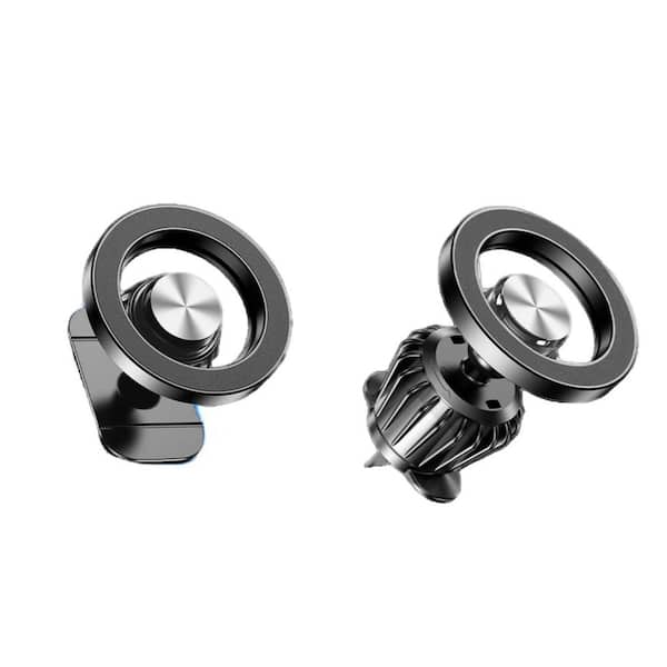 Car Mount Magnetic Phone Holder 360° Dash Mount Strong Magnets Safe Driving View Black