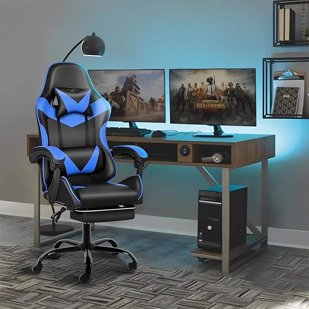 Polyester Seat Reclining Ergonomic Gaming Chair, Foldable Gaming Floor Rock