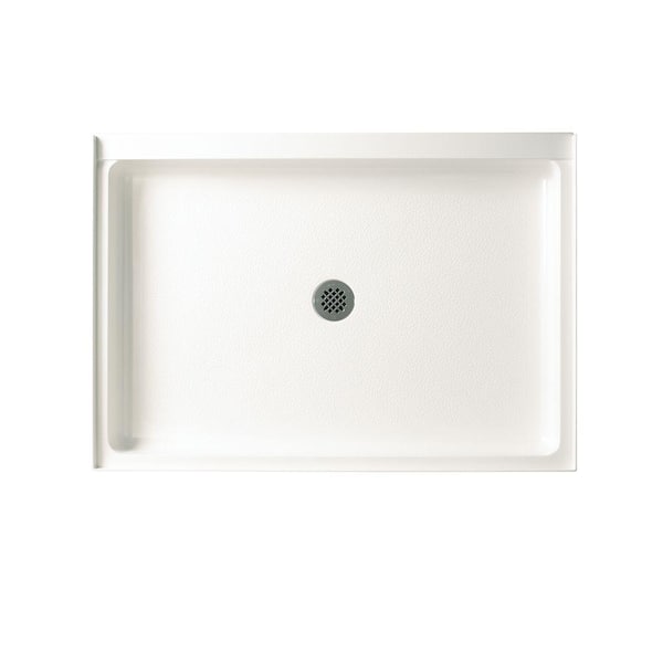 Swan Veritek 34 in. x 54 in. Single Threshold Center Drain Shower Pan in White