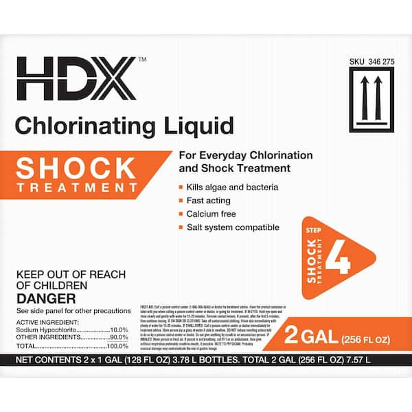 HDX 1 Gal. Pool-Care Chlorinating Liquid (2-Pack)