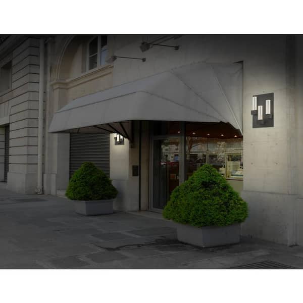 Solato 3-Light Black Integrated LED Outdoor Wall Lantern Sconce
