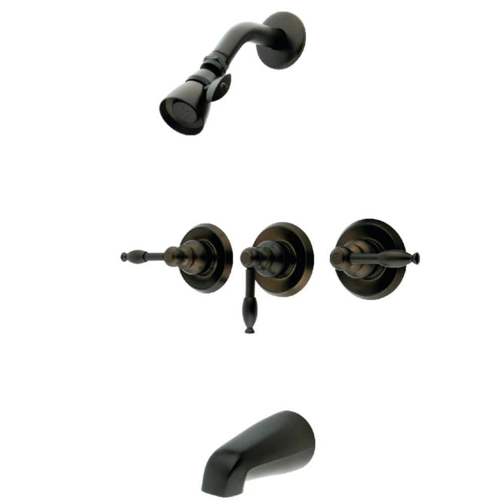 Knight 3-Handle Tub and Shower Faucet in Oil Rubbed Bronze price history on PriceWatchPro