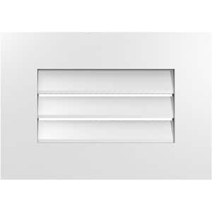 20 in. x 14 in. Vertical Surface Mount PVC Gable Vent: Functional with Standard Frame