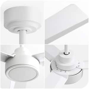 Julian 52 in. indoor White Ceiling Fan with Remote Control and Reversible Motor