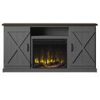 Twin Star Home 59.5 in. Freestanding Wooden Electric Fireplace TV Stand ...