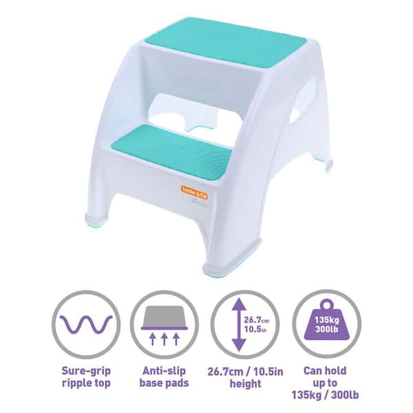Dreambaby Toddler & Me Non-Slip 2 Step Stool - 300 lbs. Weight Capacity (2-Pack)