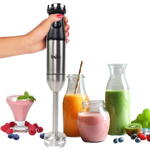 Total Chef Variable Speed Immersion Hand Blender 225 W with Turbo Boost, Black and Stainless Steel