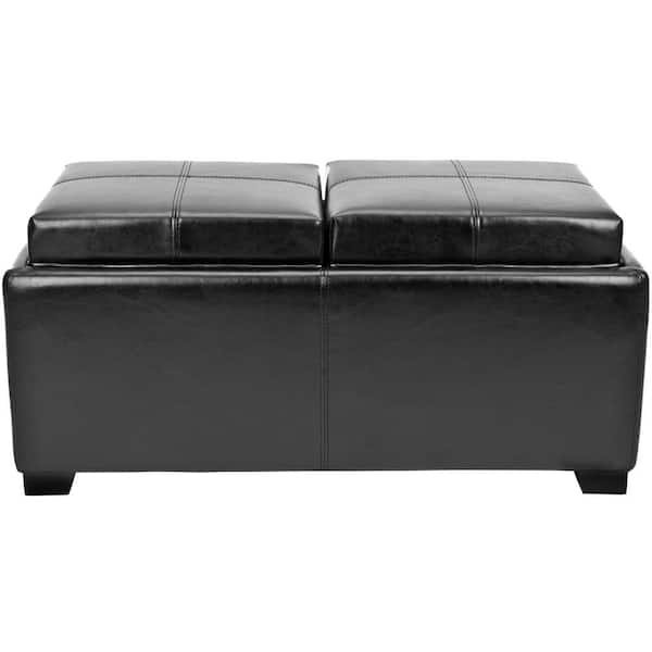 SAFAVIEH Harrison Black Storage Ottoman