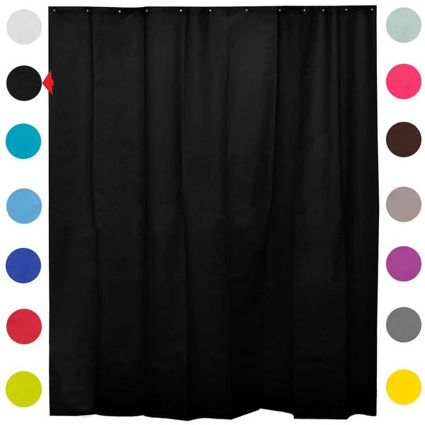 X 78 In Black Bath Shower Curtain, 78 Inch Long Shower Curtain