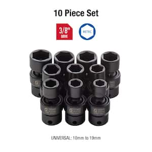 3/8 in. Drive Universal Impact Socket Set (10-Piece)