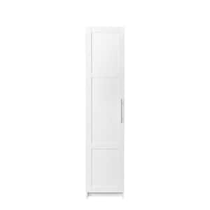 15.75 in. W x 15.75 in. D x 70.87 in. H Modern White Wood Linen Cabinet with Door and Adjustable Shelves