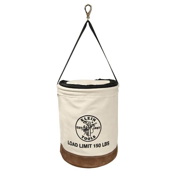 Klein Tools Canvas Bucket with Closing Top, 17-Inch