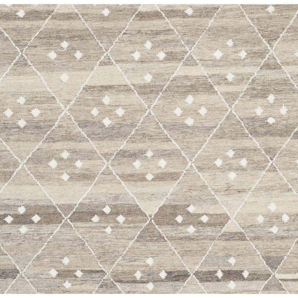 Hand-Woven Natural Ivory Wool Blend 4' x 6' Area Rug