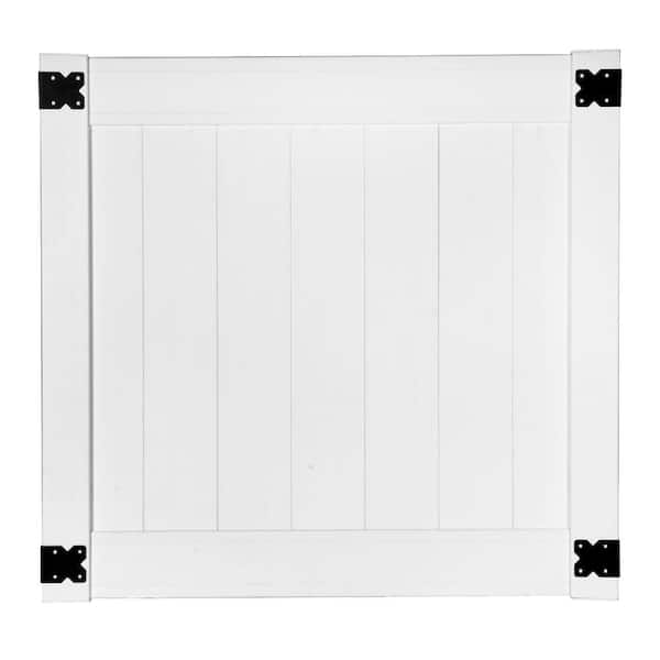 Veranda Pro Series 4 ft. W x 4 ft. H White Vinyl Woodbridge Privacy Fence Gate