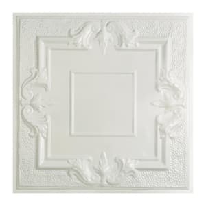 Niagara 2 ft. x 2 ft. Lay-in Tin Ceiling Tile in Gloss White (20 sq. ft. / case of 5)