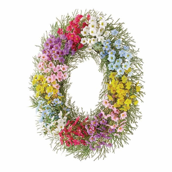 The Holiday Aisle® Spring Wreath Hello Floral