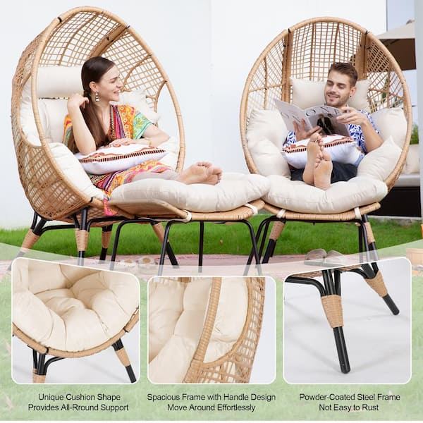 FINCATI Lounge Egg Chair with Ottoman HD-IPNS-DFN - The Home